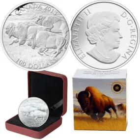 2013 Canada $100 American Bison 1 oz .9999 Silver Coin - Gem in Box w/ COA