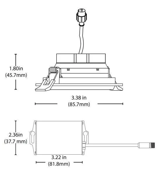 3-inch LED Gimbal Recessed Downlight in White, 5000K