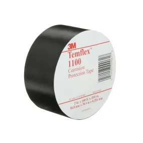 3M Temflex Vinyl Corrosion Protection Tape 1100, 2 in x 100 ft,Printed, Black