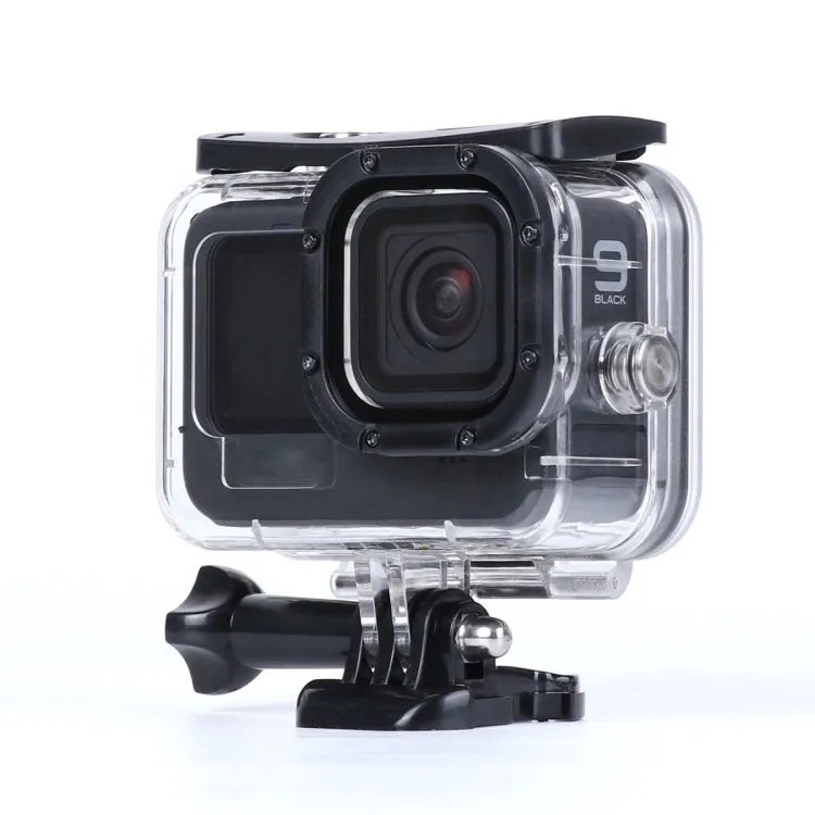 45m Waterproof Housing Protective Case with Buckle Basic Mount & Screw For GoPro HERO10 Black / HERO9 Black