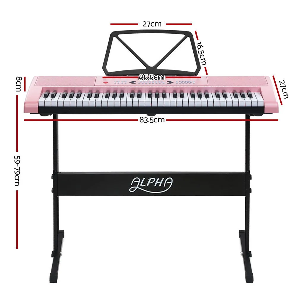 61-Key Lighted Keyboard w/ Stand, 255 Rhythms, Alpha