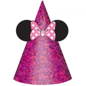 8 Pack Minnie Mouse Paper Cone Hats