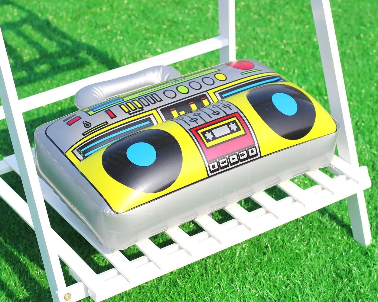 80s Party Decorations 2 Pieces Inflatable Radio Boombox and Mobile Phone