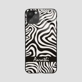 Abstract Lines Name Glossy Protective case