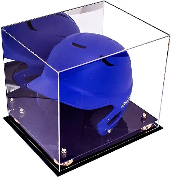 Acrylic Baseball Batting Helmet Display Case - Mirror  No Wall Mounts (V22/A012)