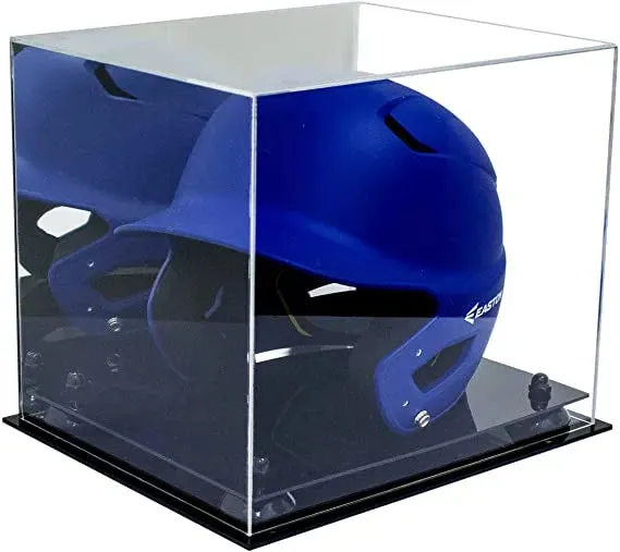 Acrylic Baseball Batting Helmet Display Case - Mirror  No Wall Mounts (V22/A012)