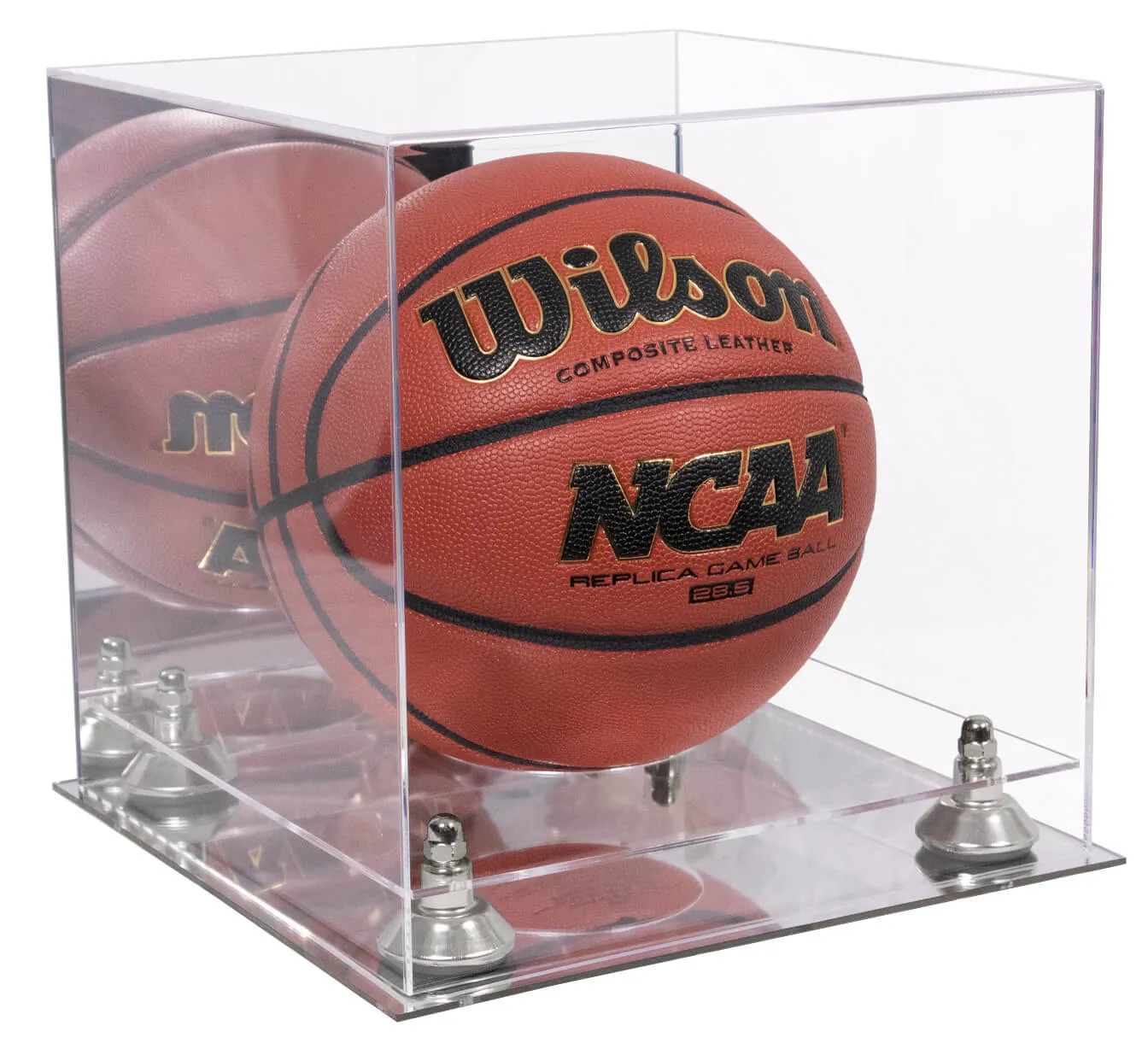 Acrylic Full Size Basketball Display Case - Mirror no Wall Mounts (B01/A001)