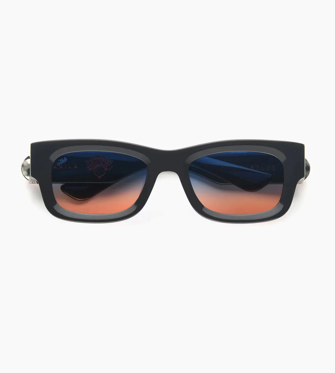 Akila Unisex Blue & Red Rectangular Sunglasses