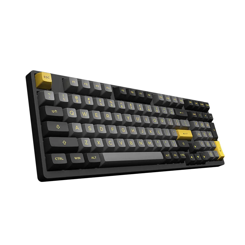 Akko Black & Gold 3098B Plus Hot-swappable Wireless Mechanical Keyboard with RGB Backlight, PBT Keycaps