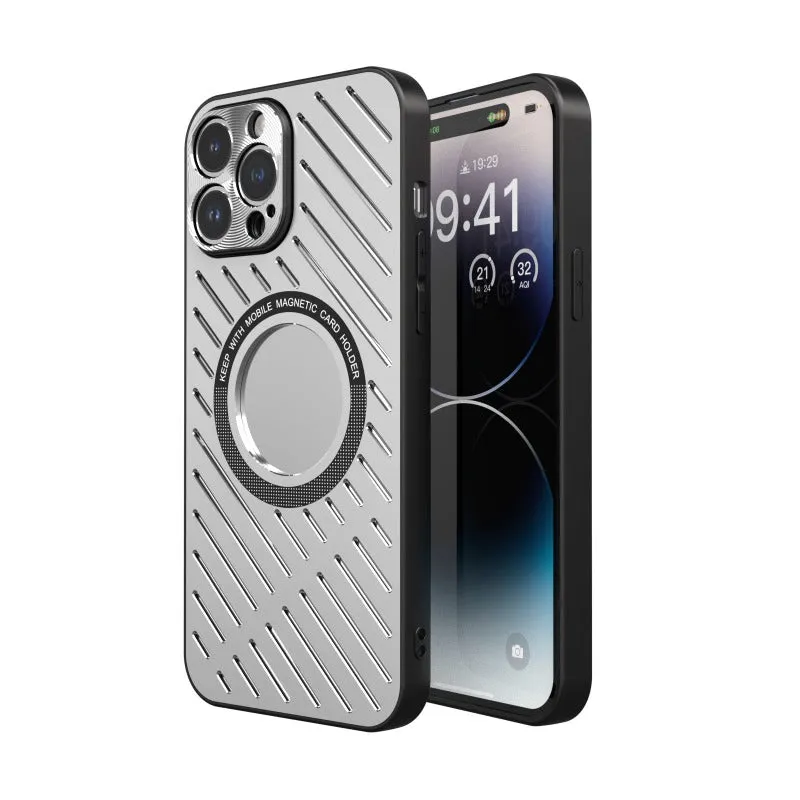 Aluminum Metal Heat Dissipation Magnetic Phone Case For iPhone