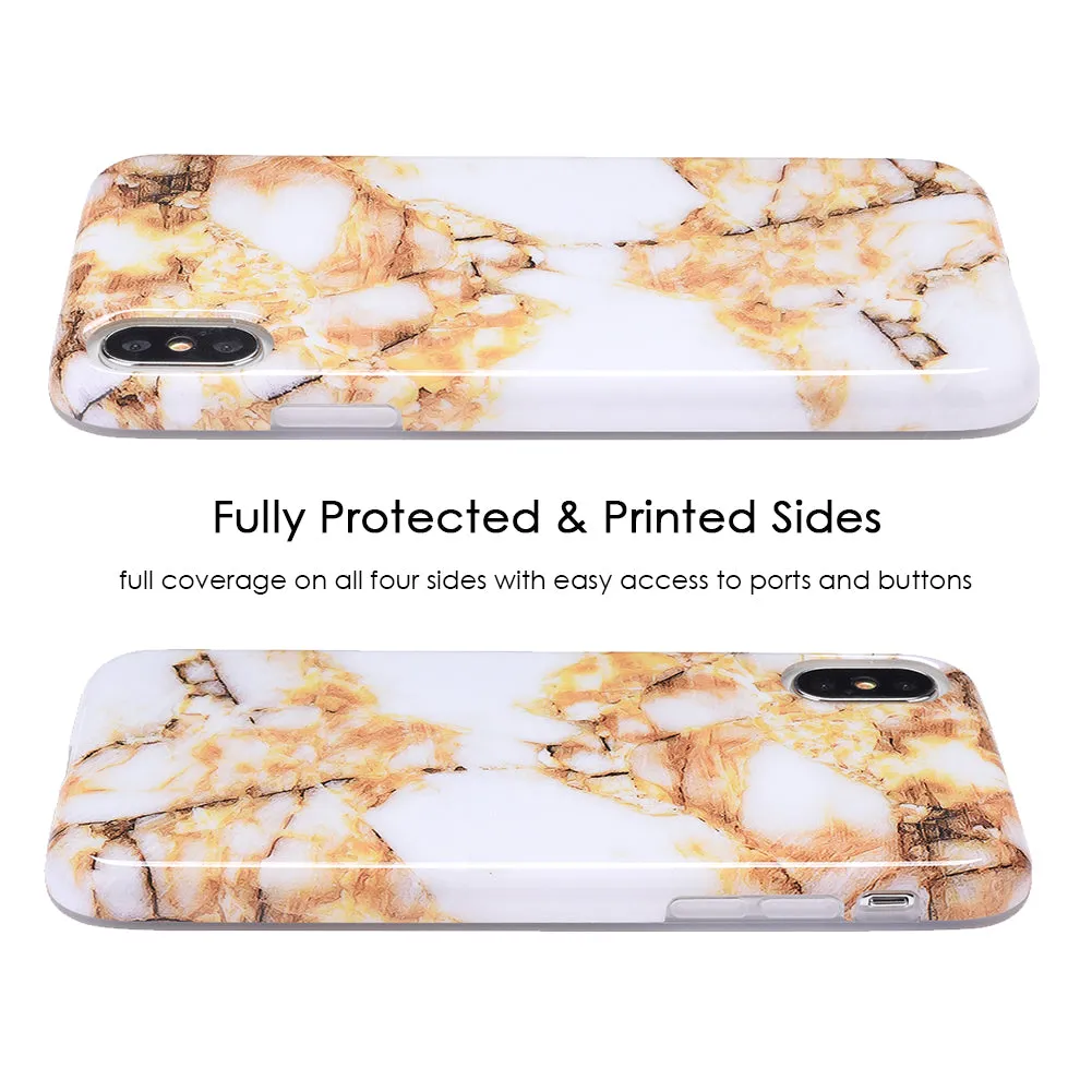 Amber Gold Marble iPhone Case