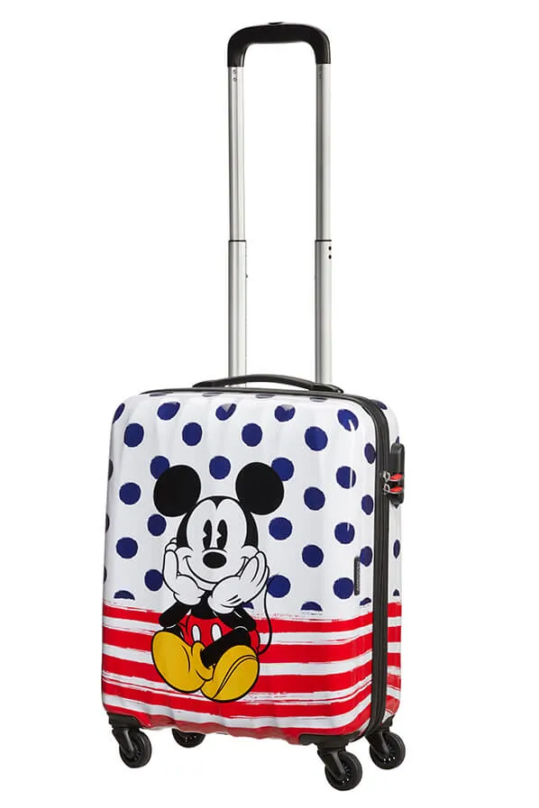 American Tourister Disney Legends 55cm Alfatwist Cabin Spinner | Mickey Blue Dot