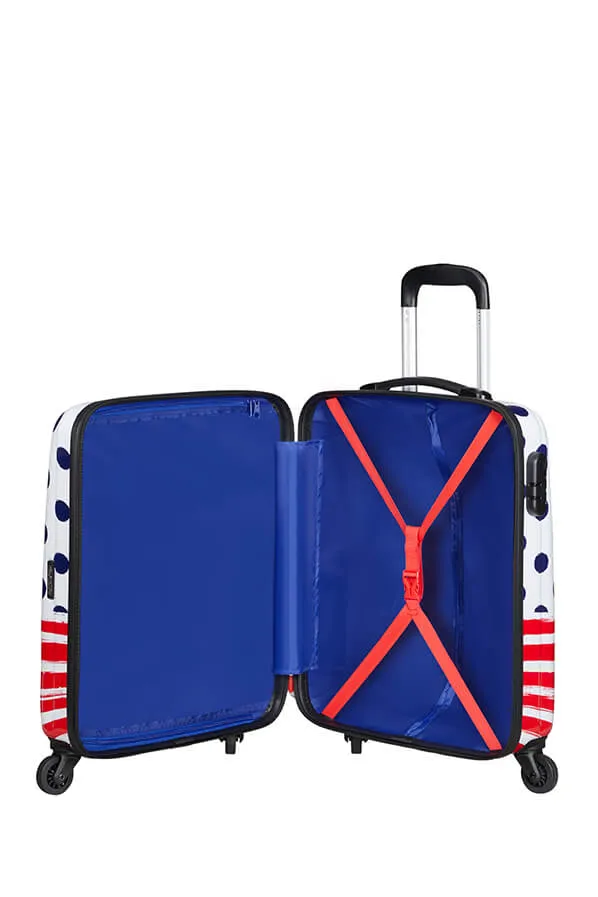 American Tourister Disney Legends 55cm Alfatwist Cabin Spinner | Mickey Blue Dot