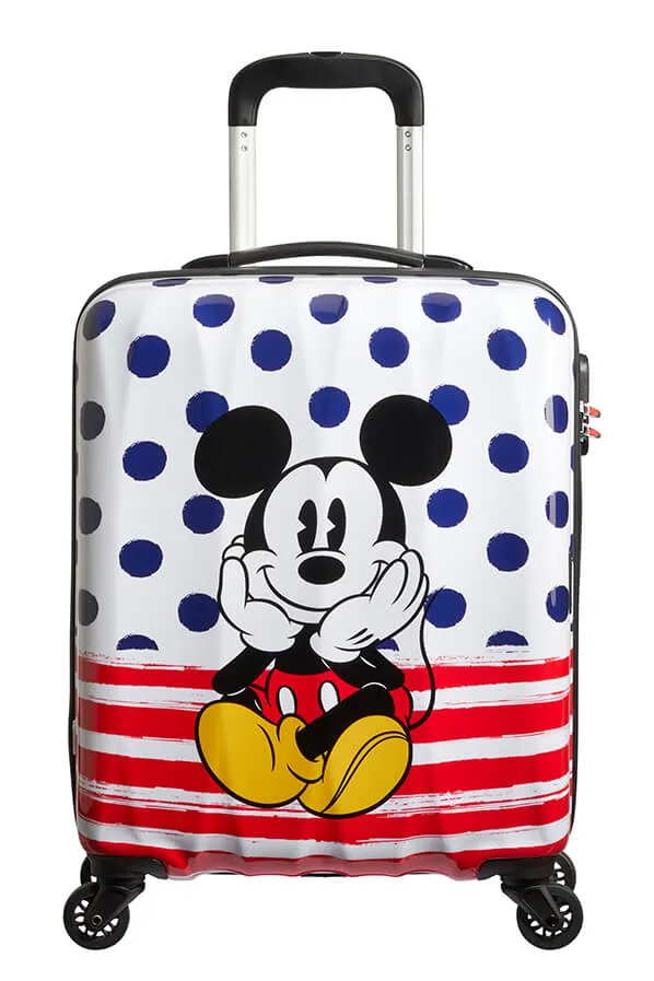 American Tourister Disney Legends 55cm Alfatwist Cabin Spinner | Mickey Blue Dot