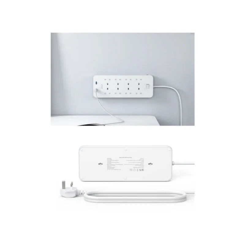 Anker 8-Port Power Outlet With 2 USB-A ports 12 Watts - White