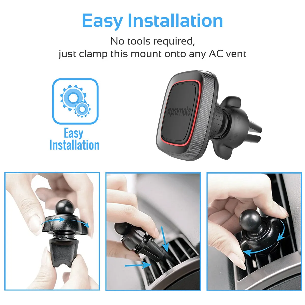 Anti-Slip Magnetic Car AC Vent Smartphone Mount