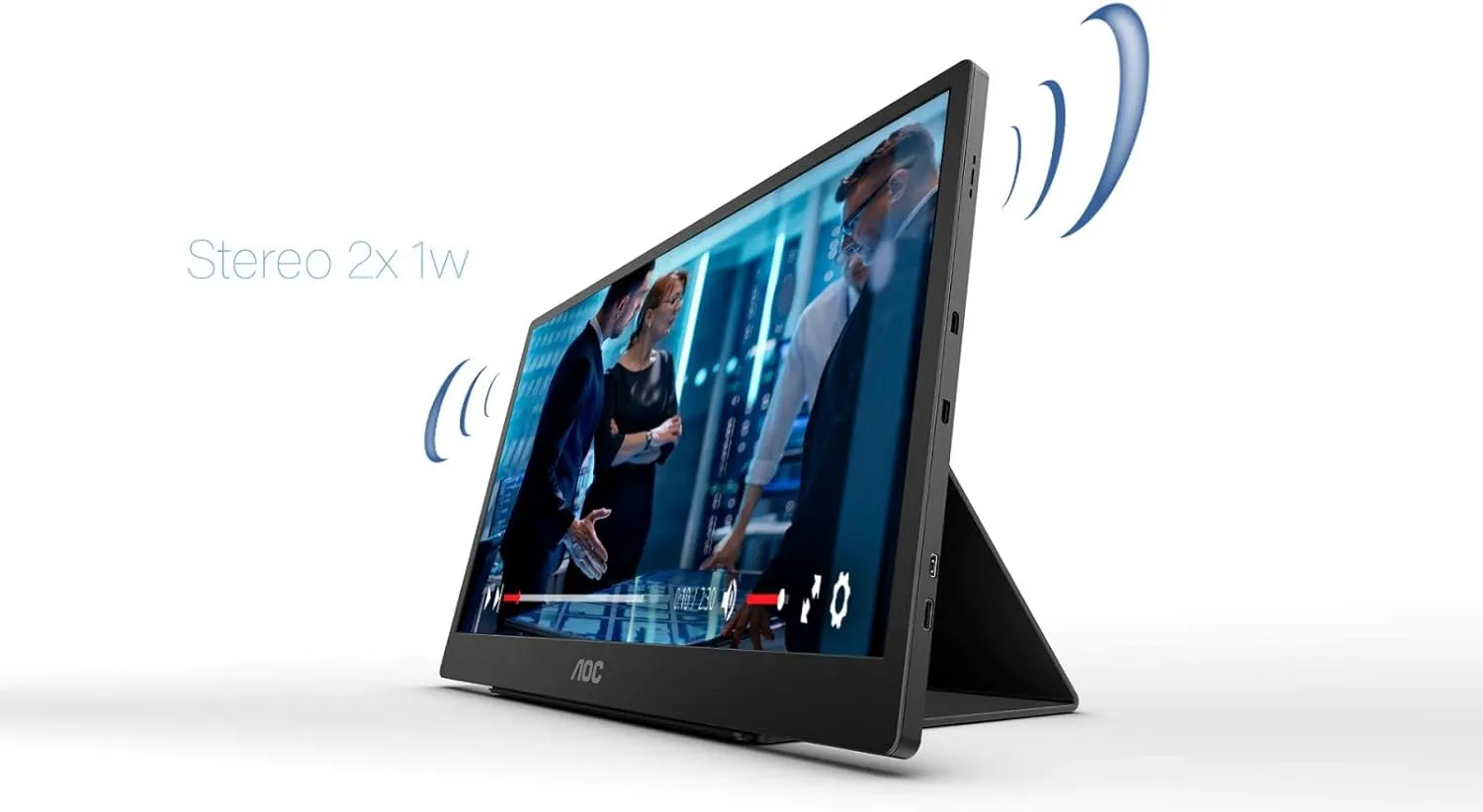 AOC 16" Touch-Enabled 1920 x 1080 60Hz Portable Monitor - Certified Refurbished