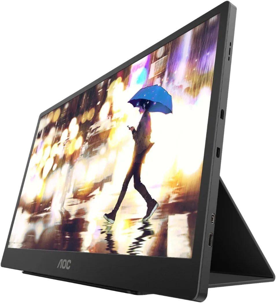 AOC 16" Touch-Enabled 1920 x 1080 60Hz Portable Monitor - Certified Refurbished