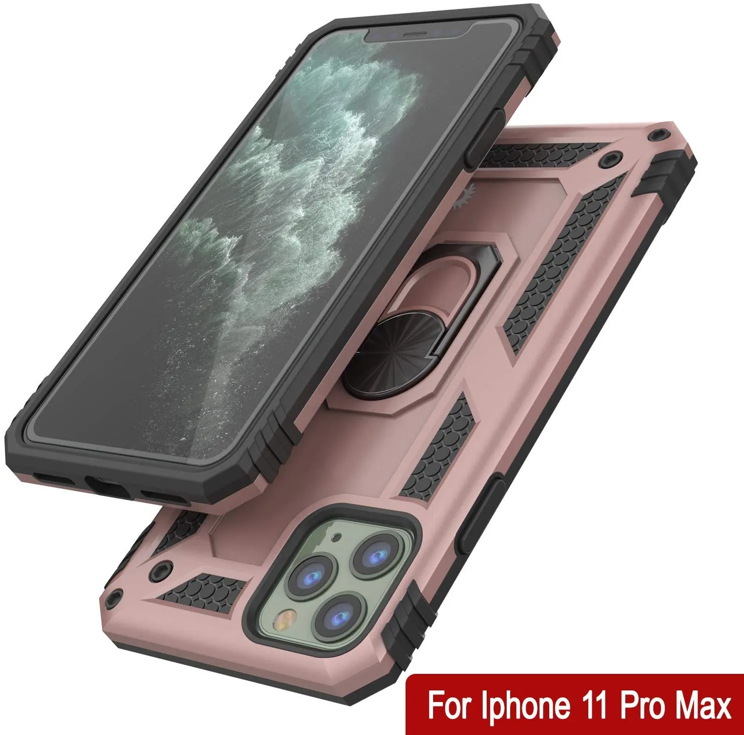 Apple iPhone 11 Pro Max Punkcase ArmorShield Military Style Case Rose-Gold