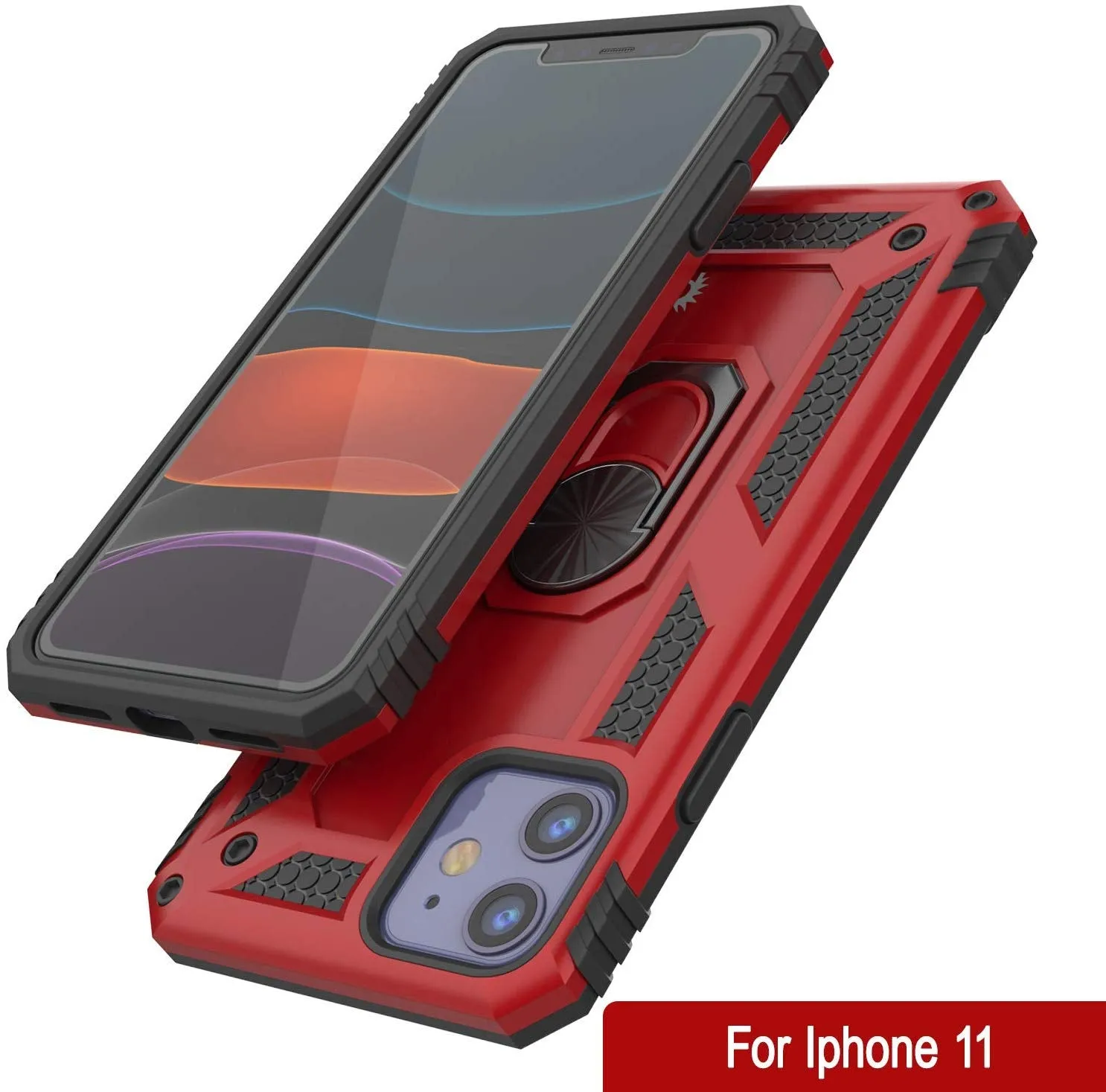 Apple iPhone 11  Punkcase ArmorShield Military Style Case Red