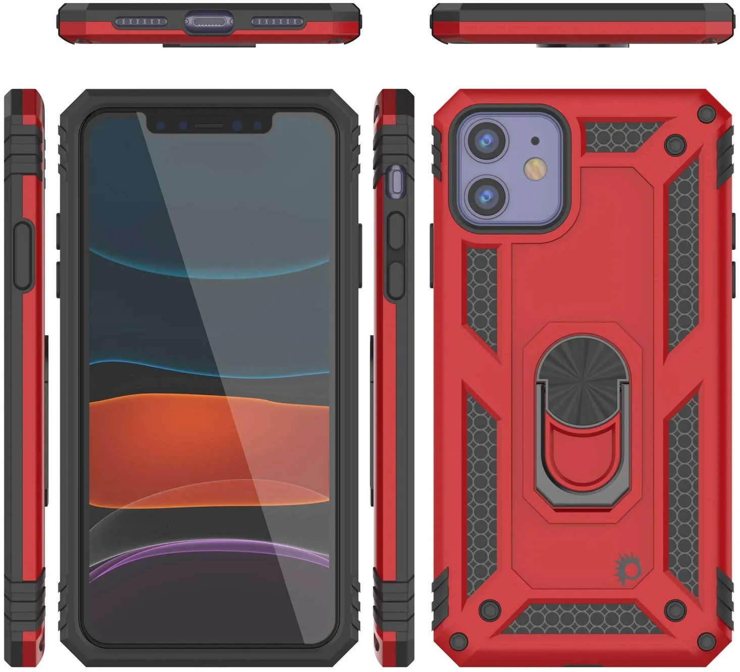 Apple iPhone 11  Punkcase ArmorShield Military Style Case Red