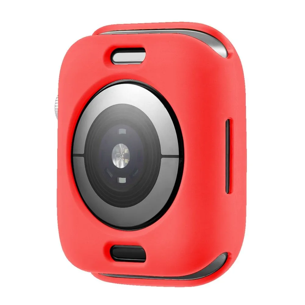 Apple Watch (45mm) candy color button TPU cover - Red / White