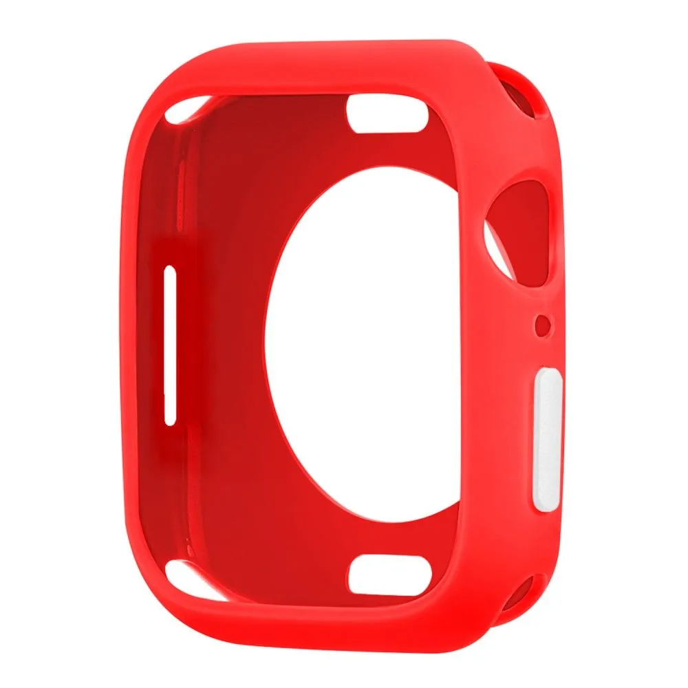 Apple Watch (45mm) candy color button TPU cover - Red / White