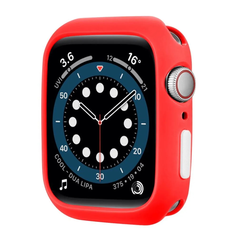 Apple Watch (45mm) candy color button TPU cover - Red / White