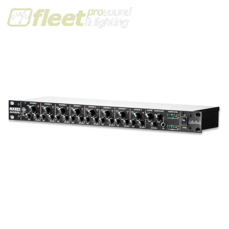 ART MX822 – 8 Channel Stereo Rackmount Mixer