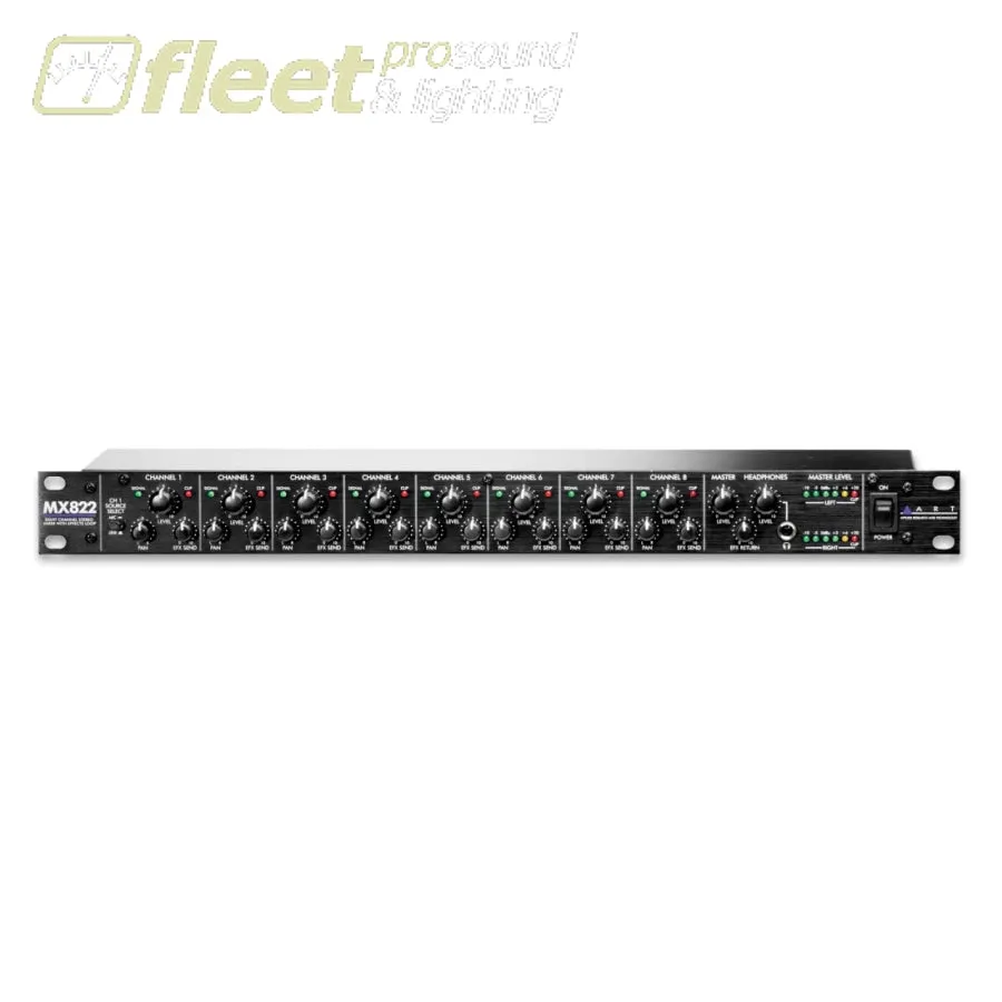 ART MX822 – 8 Channel Stereo Rackmount Mixer