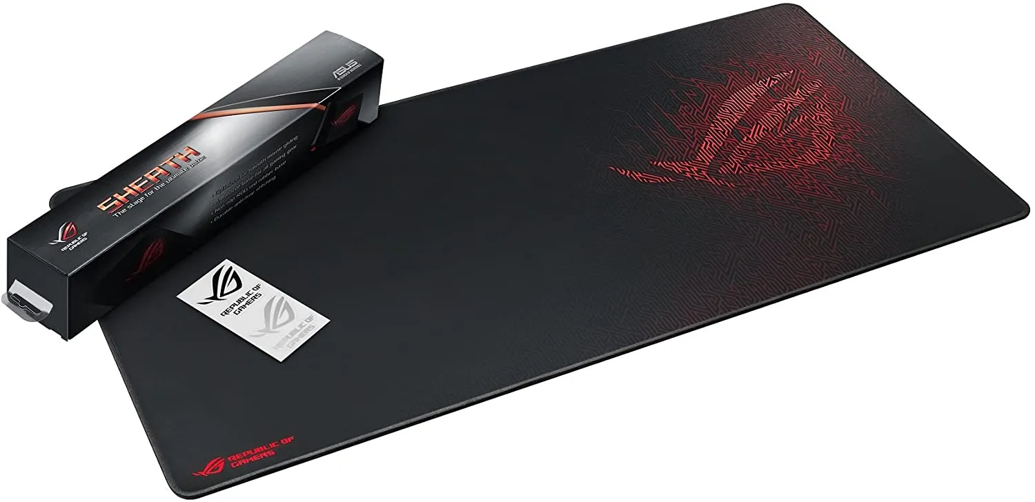 ASUS ROG Sheath Extended Gaming Mouse Pad - Ultra-Smooth Surface for Pixel-Precise Mouse Control | Durable Anti-Fray Stitching | Non-Slip Rubber Base | Light & Portable