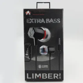 Audionic Limber LE-750 hand free universal Earphones - Black