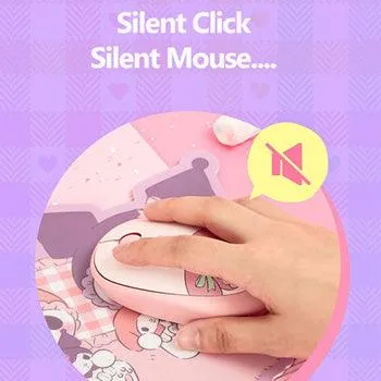 Authentic★Sanrio★My Melody and Kuromi Multi Pairing Wireless Silent Mouse★Sleep Mode/ Invisible