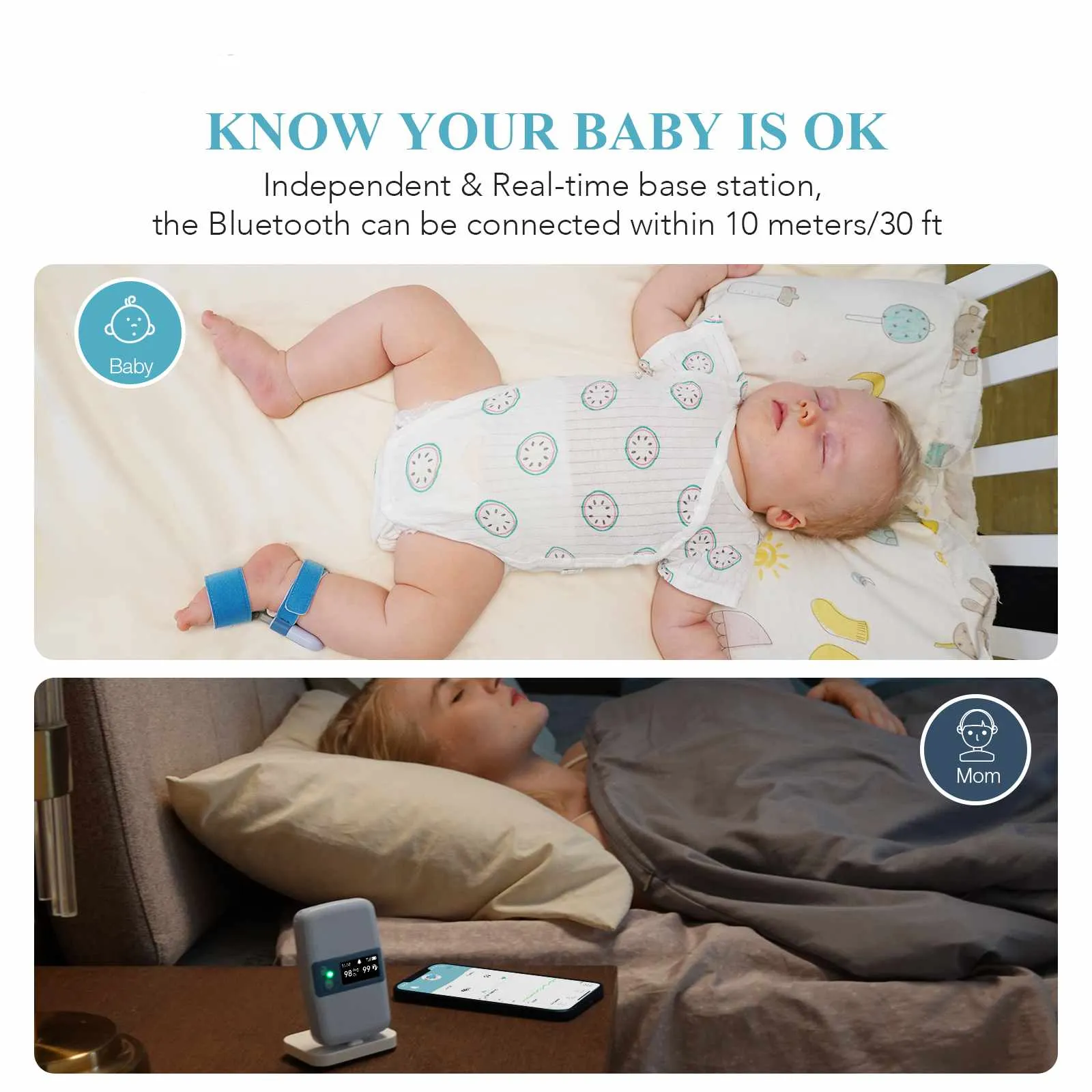 Baby Sleep Monitor with Base Station