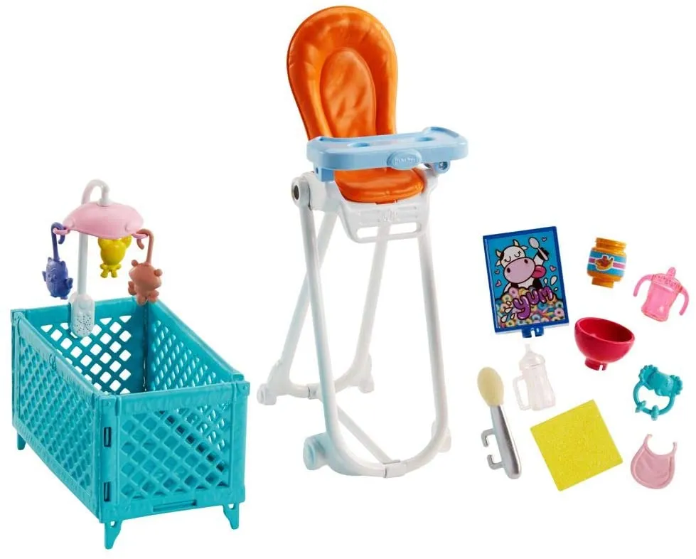 Barbie Babysitting Playset with Skipper Doll