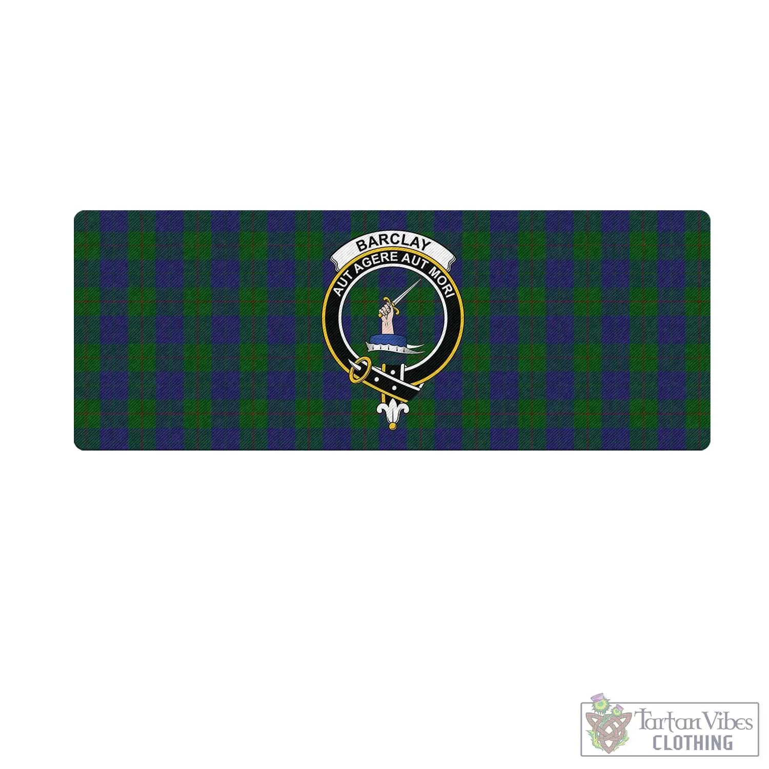 Barclay Tartan Mouse Pad with Family Crest