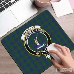 Barclay Tartan Mouse Pad with Family Crest