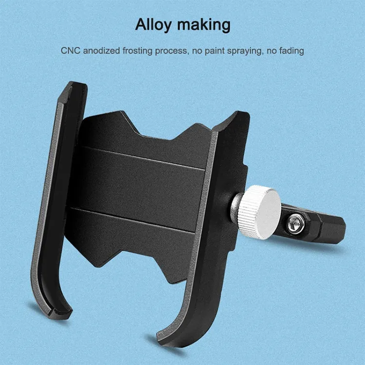 Bicycle Mobile Phone Holder Motorcycle Electric Car Navigation Mobile Phone Holder, Style:Rearview Mirrors(Black)