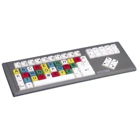 BigKeys LX Large Key Keyboard with Multi Coloured Keys and Upper Case ABC Layout