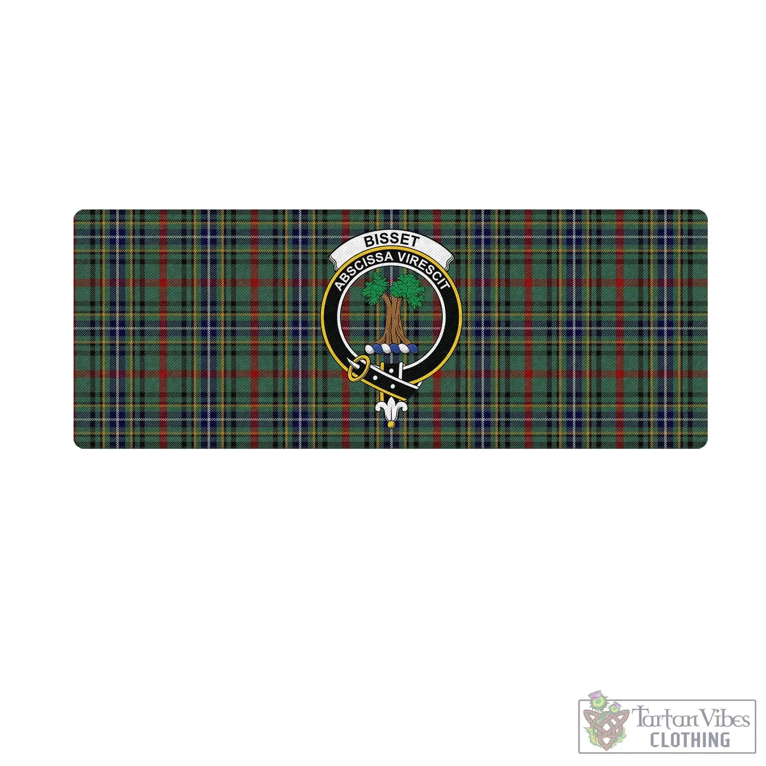 Bisset Tartan Mouse Pad with Family Crest