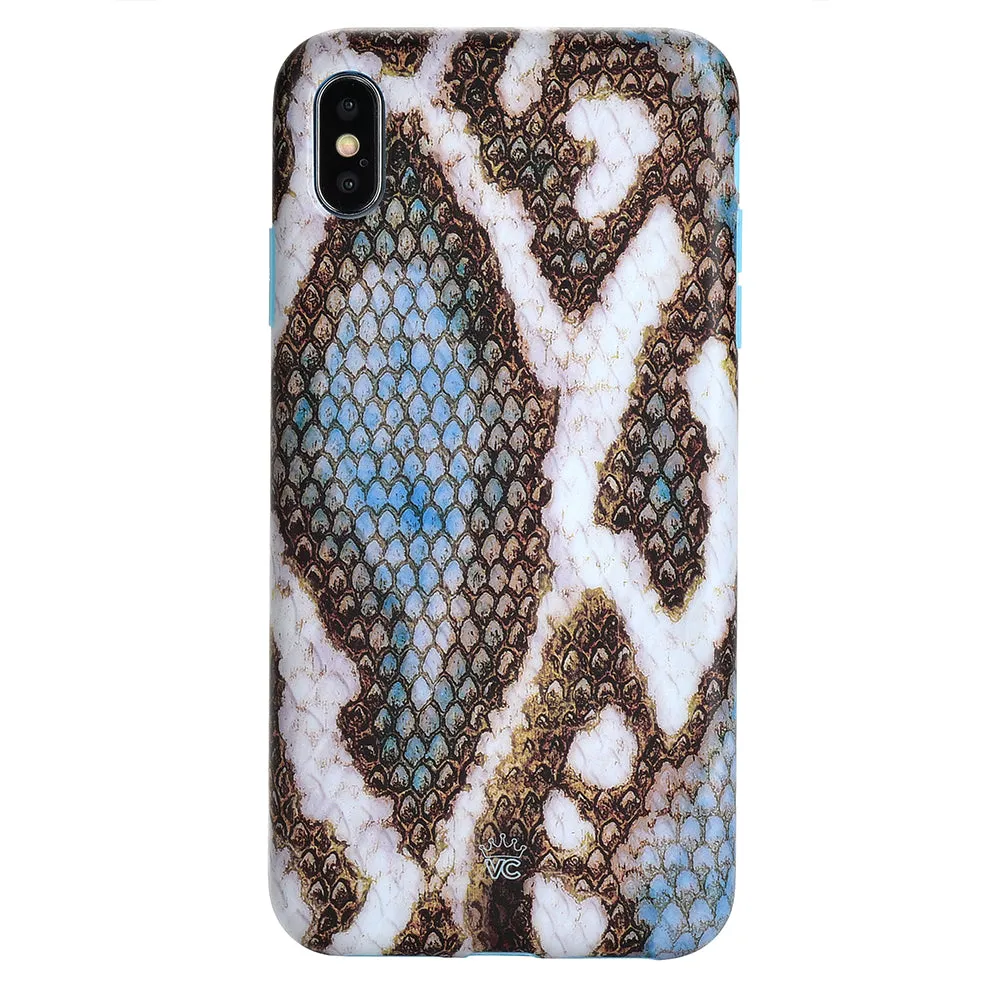 Blue Snakeskin iPhone Case