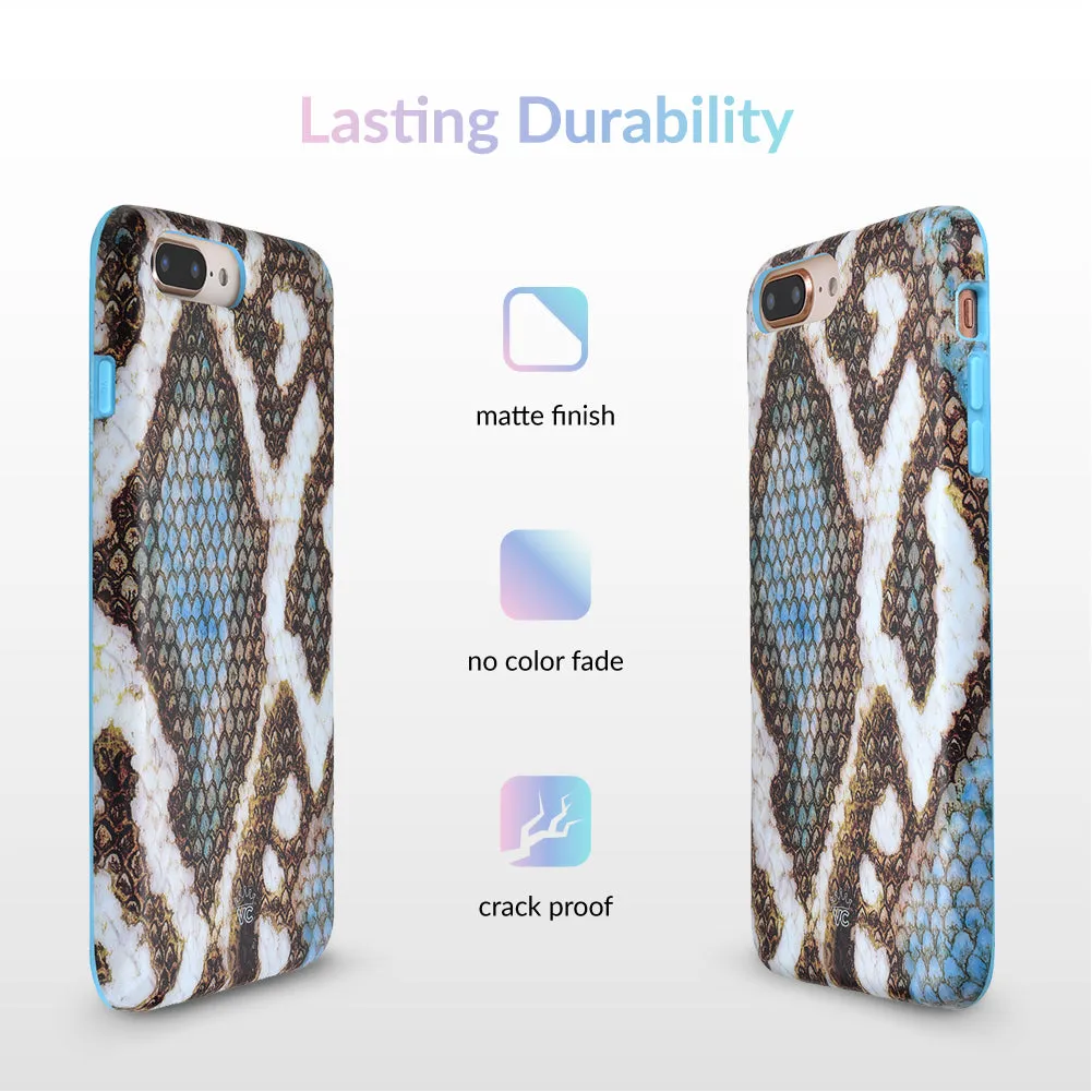 Blue Snakeskin iPhone Case