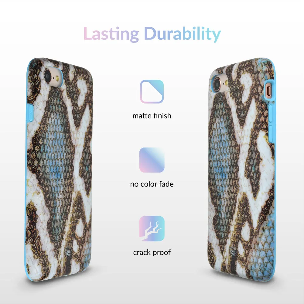 Blue Snakeskin iPhone Case