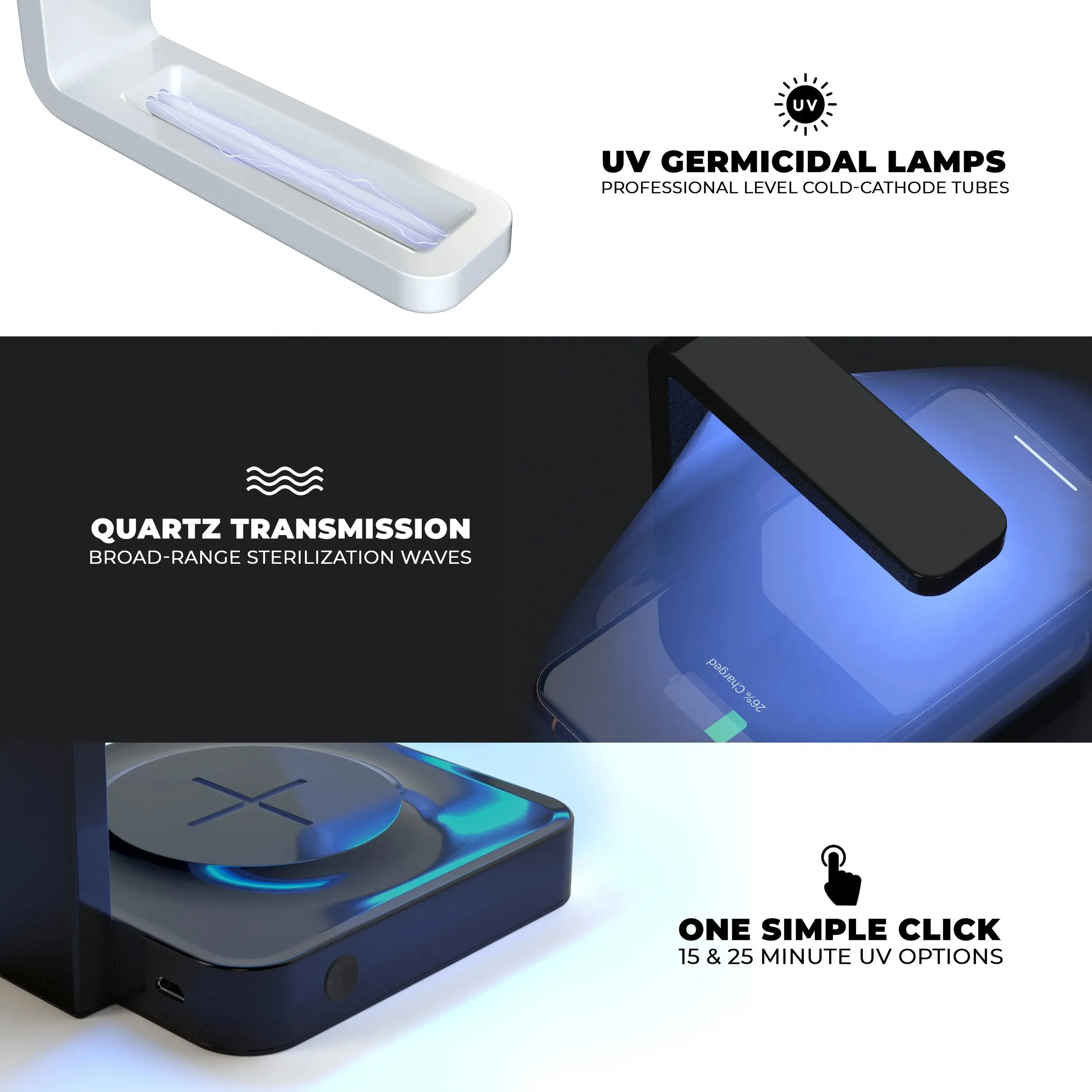 Blurry Opal Gemstone UV Germicidal Sanitizing Sterilizing Wireless