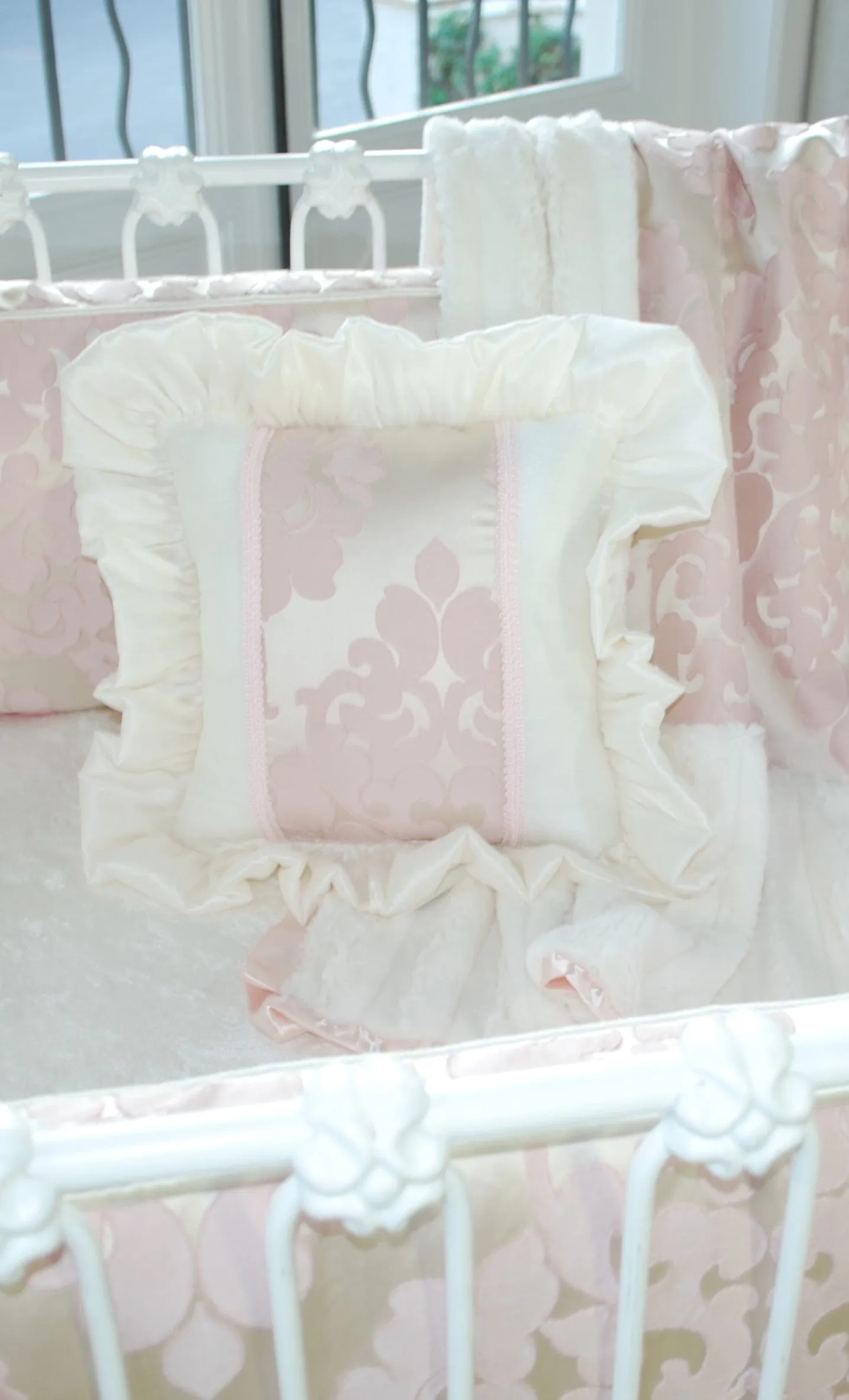 Blush Petal Pillow /Borders