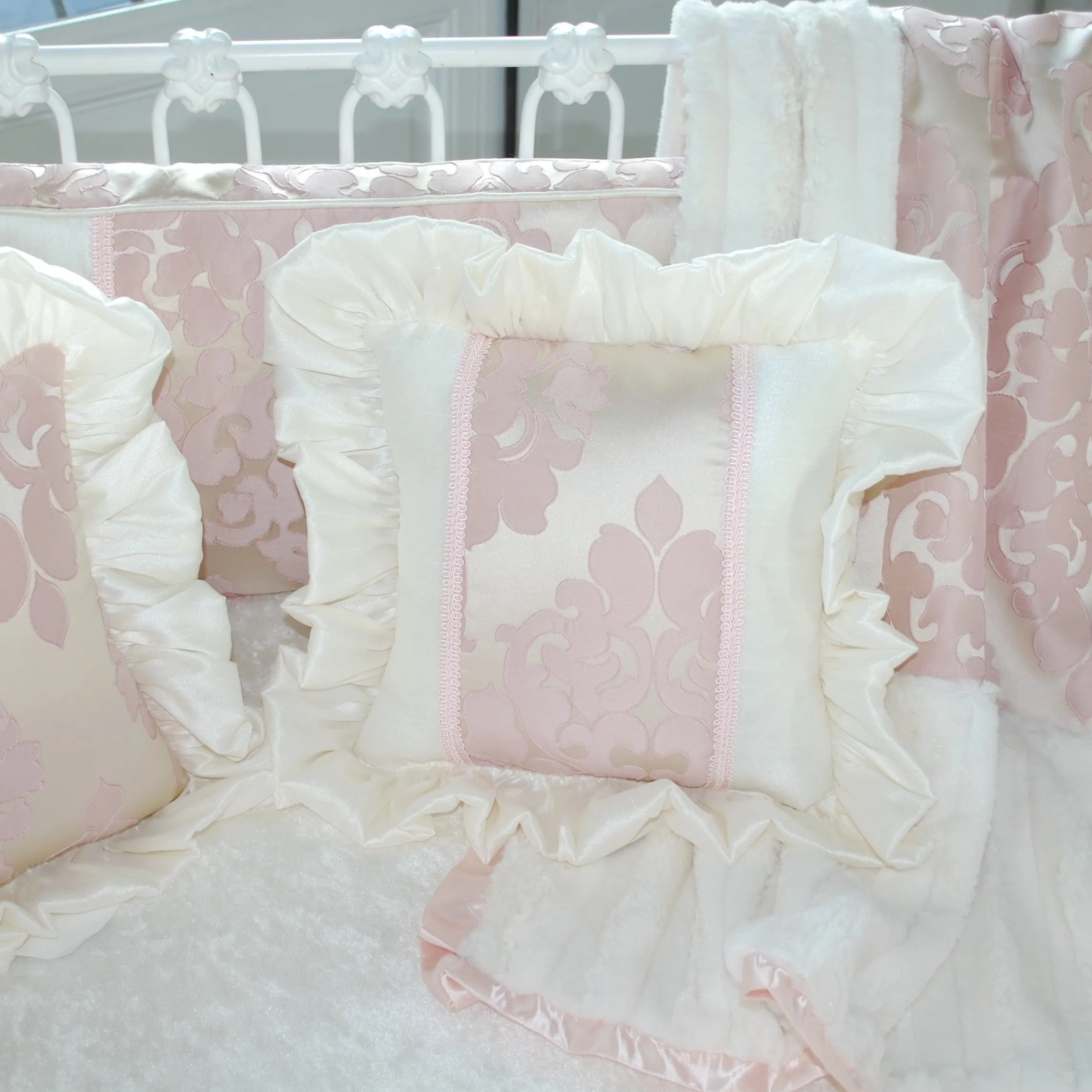 Blush Petal Pillow /Borders