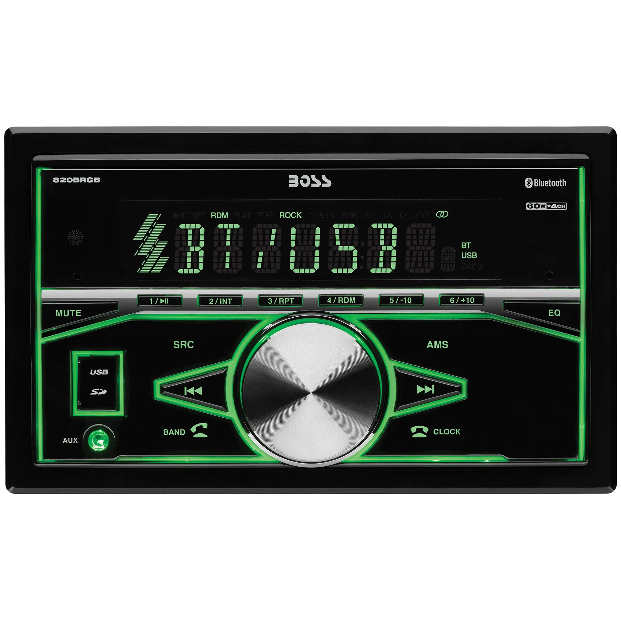 Boss Audio 820BRGB Car Stereo - Double Din, Bluetooth, MP3/USB AM/FM Radio