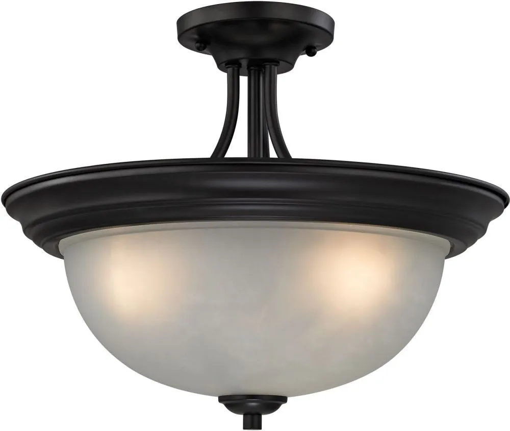 Bristol Lane 3 Light Semi Flush In Oil Rubbed Bronze