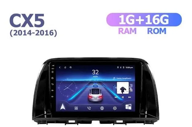 Car Dealz 9" Android 10.0 Mazda CX-5 2014-2016 w CAM In Dash Plus OEM Fascia