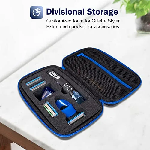 (CASE ONLY) Hard Travel Case for Man Gillette Styler Beard Trimmer | ProCase